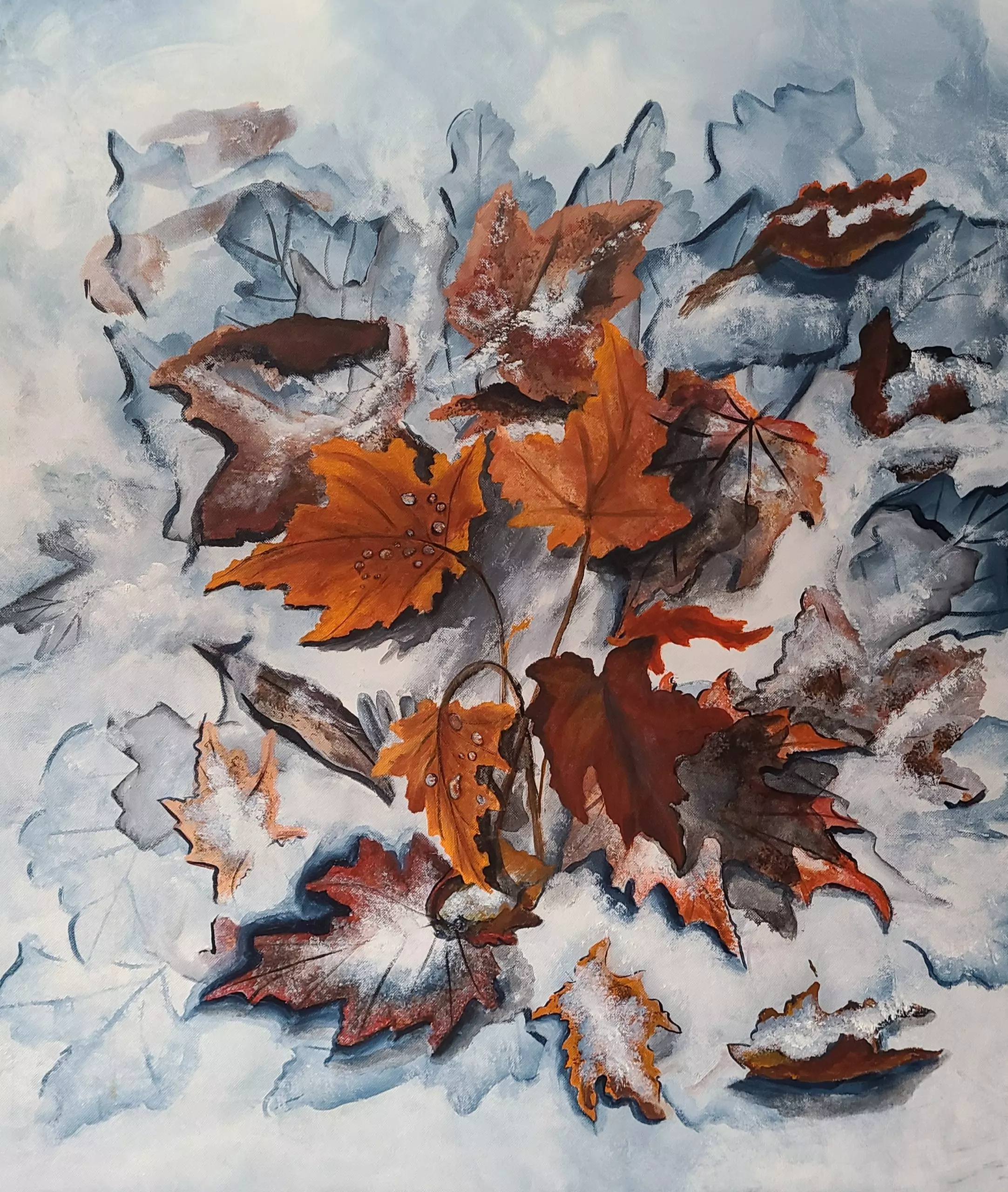 Winter Leaves print